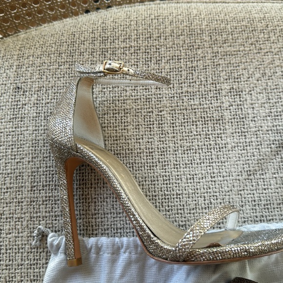 Stuart Weitzman Platinum heel sandal size 5.5 - Picture 5 of 12